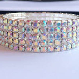 Crystal AB 5 row stretch bracelet